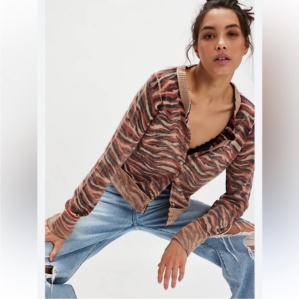 Free People Nocturnal Patterned Cardi